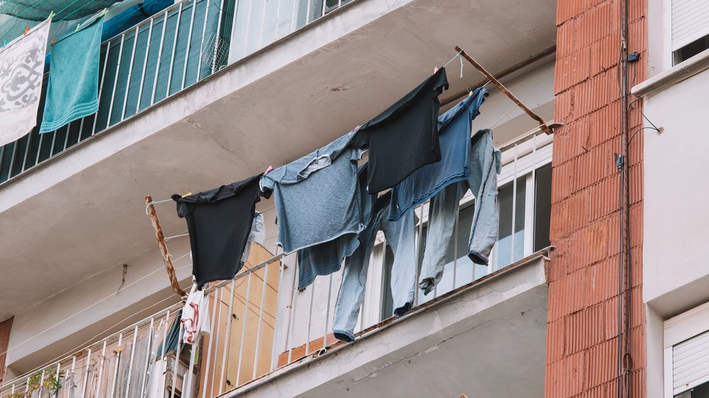 warum darf man keine wäsche auf dem balkon trocknen